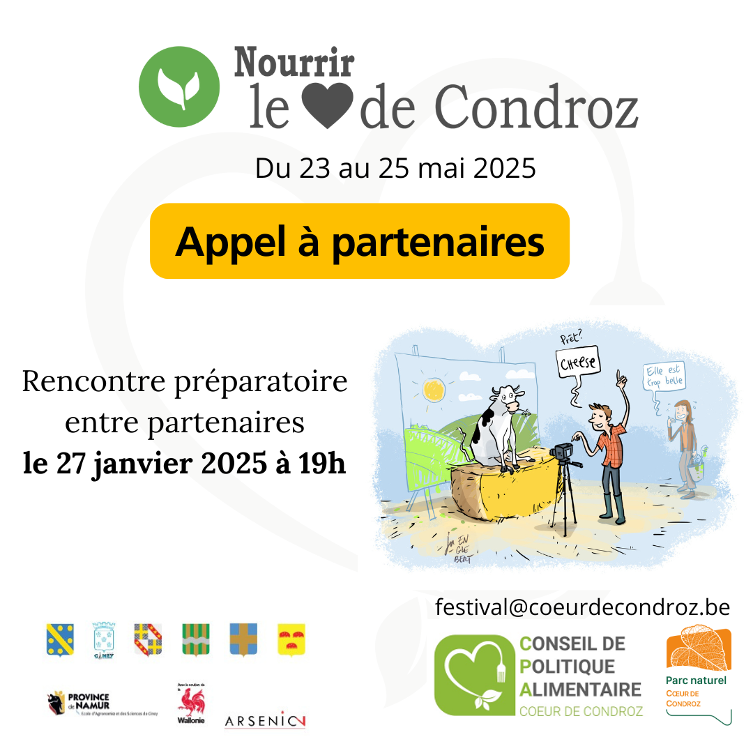 Festival Nourrir le 💚 de Condroz – Appel aux partenaires